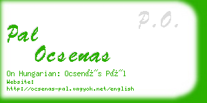 pal ocsenas business card